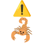 warning + scorpion