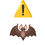 warning + bat