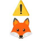 warning + fox