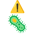 warning + microbe
