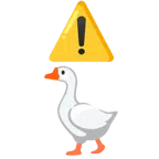 warning + goose