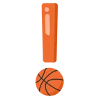 red exclamation mark + basketball