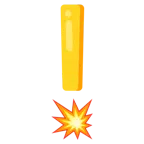 red exclamation mark + collision