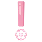 red exclamation mark + white flower