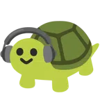 Kopfhörer + Schildkröte