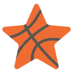 Basketball + weißer mittelgroßer Stern