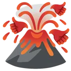 pollice in su + vulcano