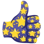 pollice in su + stella che brilla