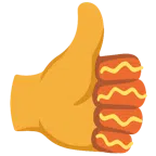 pollice in su + hot dog