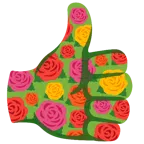 pollice in su + rosa