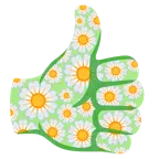 pollice in su + fiore