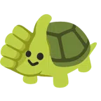 pollice in su + tartaruga