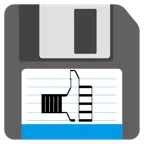 pollice in su + floppy disc