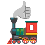 pollice in su + locomotiva