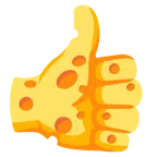 pollice in su + fetta di formaggio