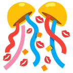 impronta della bocca + coriandoli