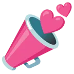 due cuori + megafono