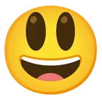 grinning face + grinning face with big eyes
