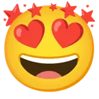 smiling face with heart-eyes + star-struck