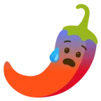 faccina sudata in ansia + peperoncino