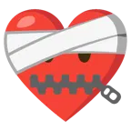 cuore guarito + faccina con bocca con cerniera