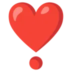 cuore rosso + punto esclamativo a cuore