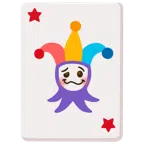 Jokerkarte + schwindeliges Gesicht