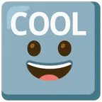 COOL button + grinning face