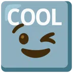 COOL button + winking face