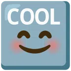 COOL button + smiling face with smiling eyes