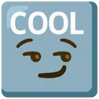 COOL button + smirking face