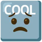 COOL button + worried face