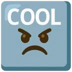 COOL button + angry face