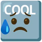 COOL button + sad but relieved face
