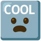 COOL button + frowning face with open mouth