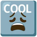 COOL button + weary face