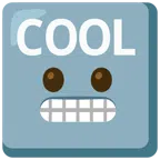 COOL button + grimacing face