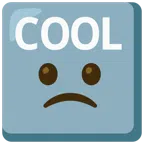 COOL button + slightly frowning face