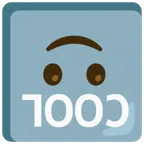COOL button + upside-down face