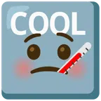 COOL button + face with thermometer