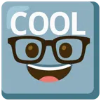 COOL button + nerd face