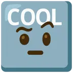 COOL button + face with raised eyebrow