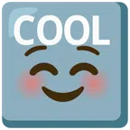 COOL button + smiling face