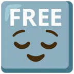 FREE button + relieved face