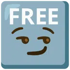 FREE button + smirking face