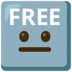 FREE button + neutral face