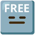 FREE button + expressionless face