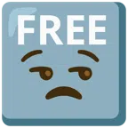 FREE button + unamused face
