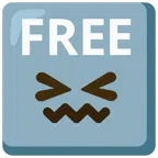 FREE button + confounded face