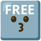 FREE button + kissing face